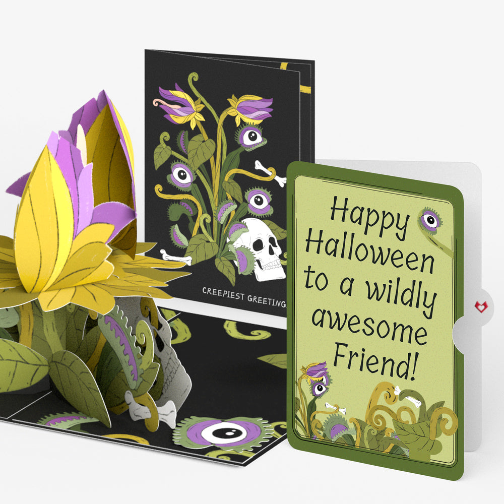Creepiest Greetings Halloween Venus Flytrap Pop-Up Card and Wildly Awesome Sentiment Set