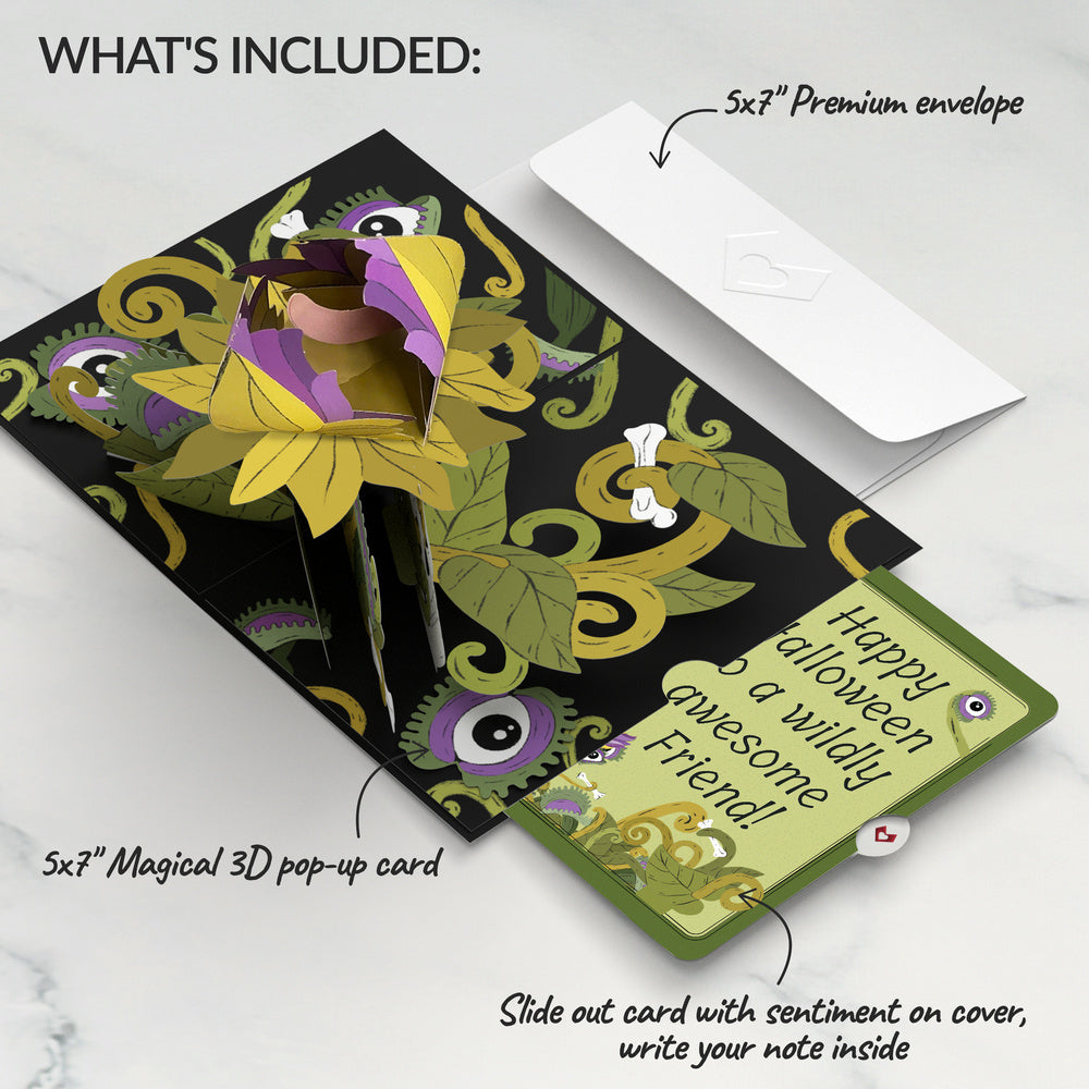 Creepiest Greetings Halloween Venus Flytrap Pop-Up Card and Wildly Awesome Sentiment Set