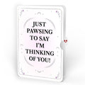 Mystic Black Cat Thinking of You HeartFelt Charm Card™ and Just Pawsing Sentiment Set
