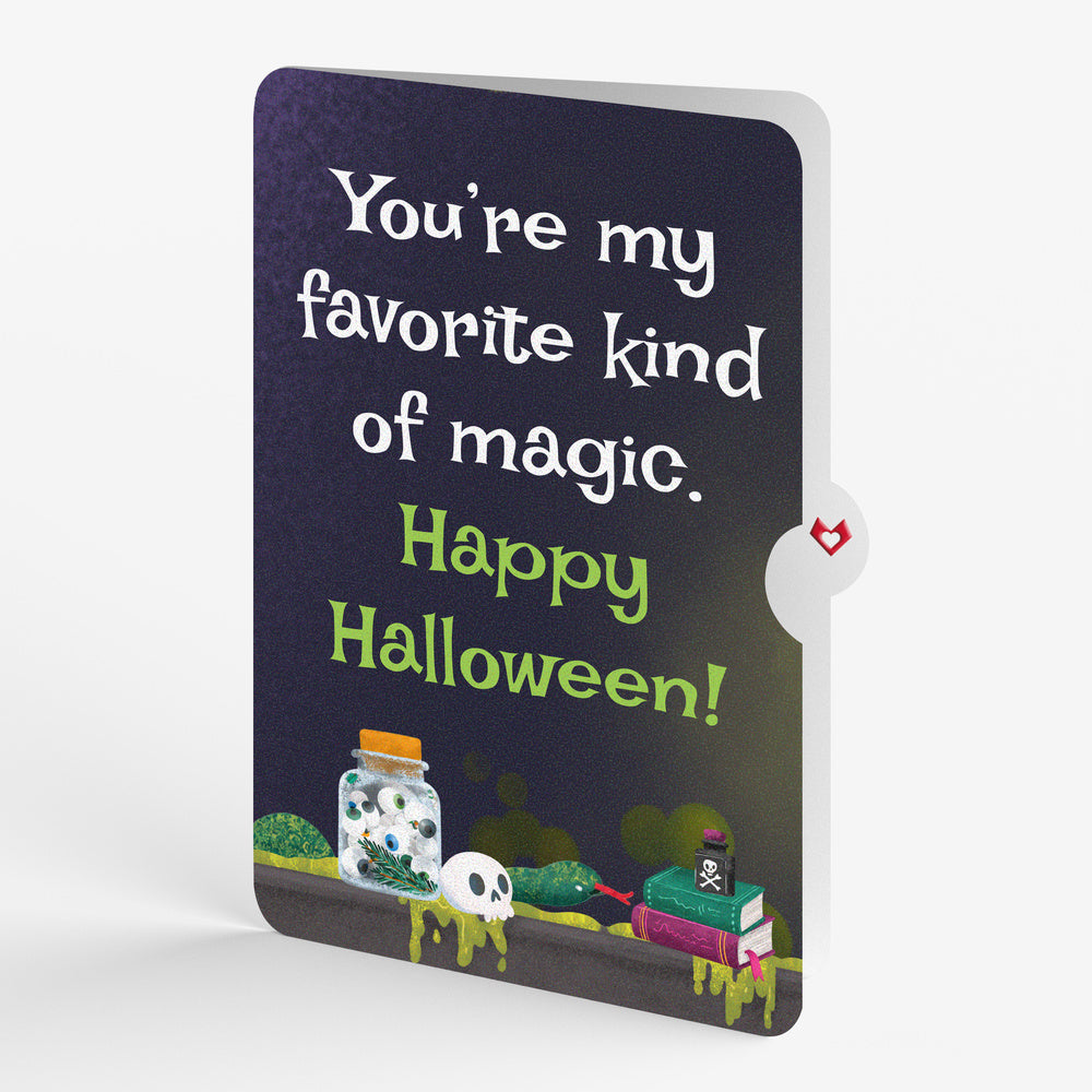 Toil and Trouble Halloween Cauldron Music and Lights Pop-Up Card and Magic Ingredients Sentiment Set