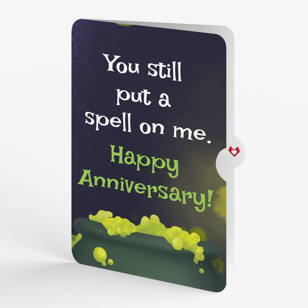 Toil and Trouble Halloween Cauldron Music and Lights Pop-Up Card and Under Your Spell Anniversary Sentiment Set