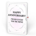 Mystic Black Cat Anniversary HeartFelt Charm Card™ and So Lucky Sentiment Set