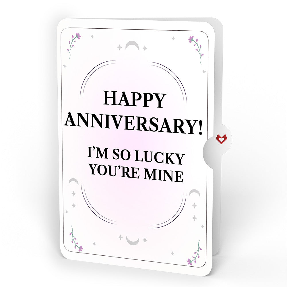 Mystic Black Cat Anniversary HeartFelt Charm Card™ and So Lucky Sentiment Set
