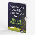 Toil and Trouble Halloween Cauldron Music and Lights Pop-Up Card and Double the Trouble Sentiment Set