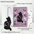 Mystic Black Cat Halloween HeartFelt Charm Card™ and Purr-fect Boo Sentiment Set