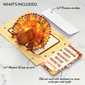 Give Thanks Turkey Music and Lights Pop-Up Card and Warm Thoughts Sentiment Set