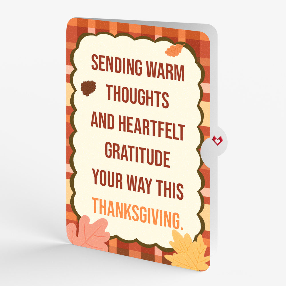 Give Thanks Turkey Music and Lights Pop-Up Card and Warm Thoughts Sentiment Set
