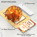 Give Thanks Turkey Music and Lights Pop-Up Card and Gobble Up The Fun Sentiment Set for Kid