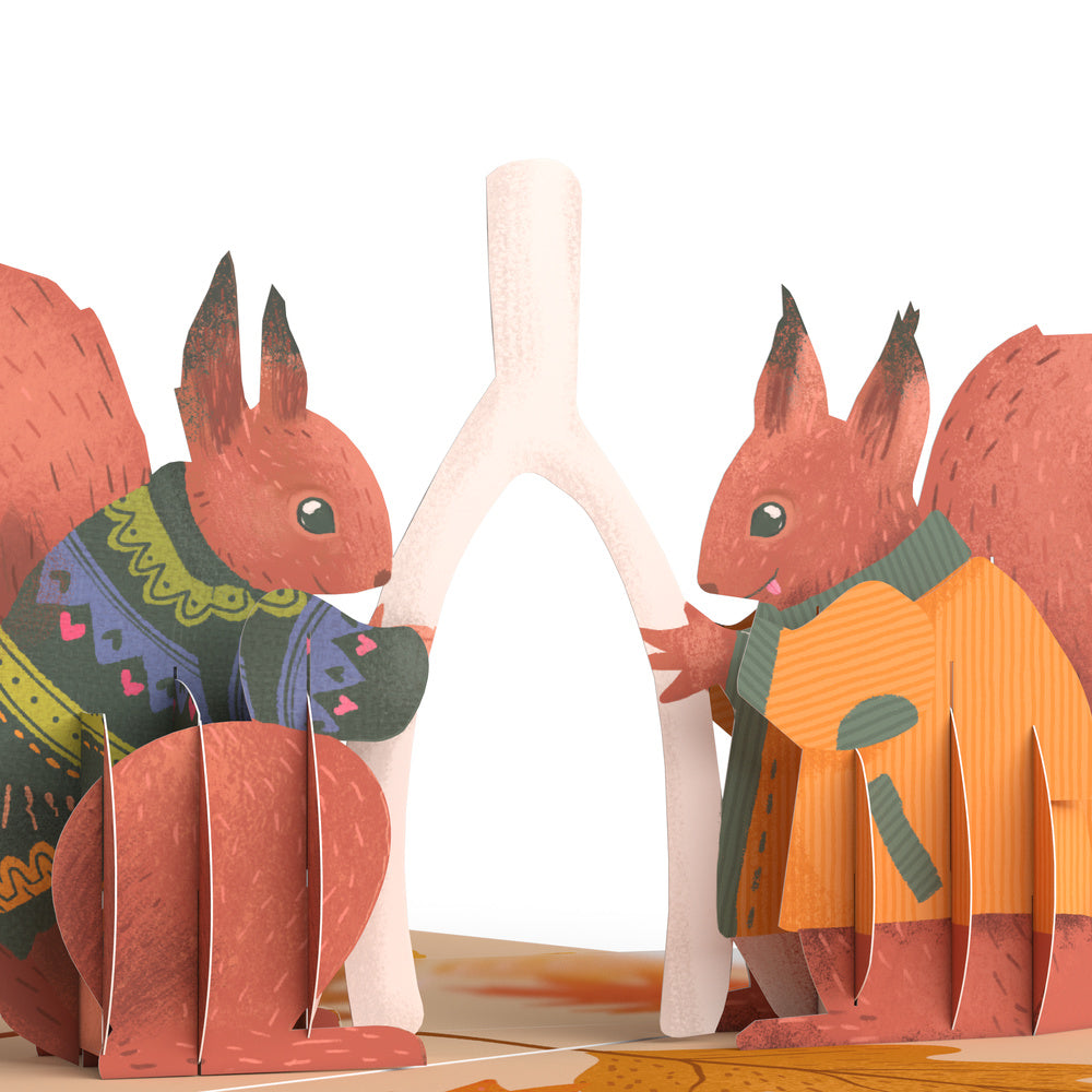 Woodland Happy Thanksgiving Wishbone Pop-Up Card and Grateful To Have You Sentiment Set