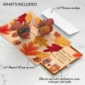 Woodland Happy Thanksgiving Wishbone Pop-Up Card and Full of Fun Sentiment Set for Kid