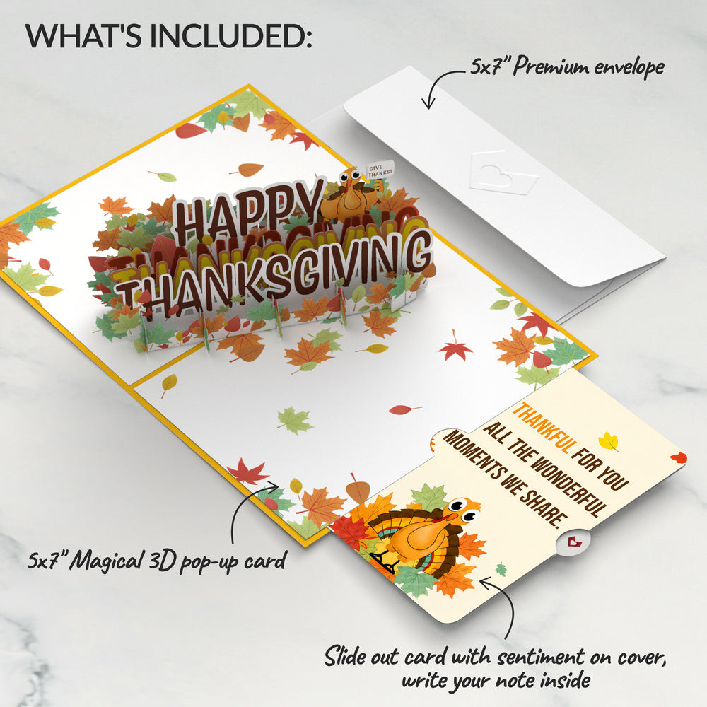 Happy Thanksgiving Pop-Up Card and Wonderful Moments Together Sentiment Set