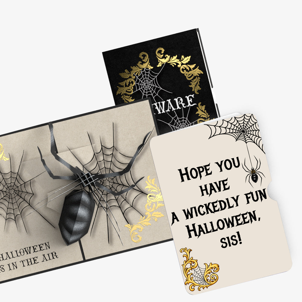 Beware Halloween Spider Pop-Up Card and Wickedly Fun Sentiment Set
