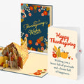 Woodland Harvest Thanksgiving Wishes Pop-Up Card and Home Full of Happiness Sentiment Set