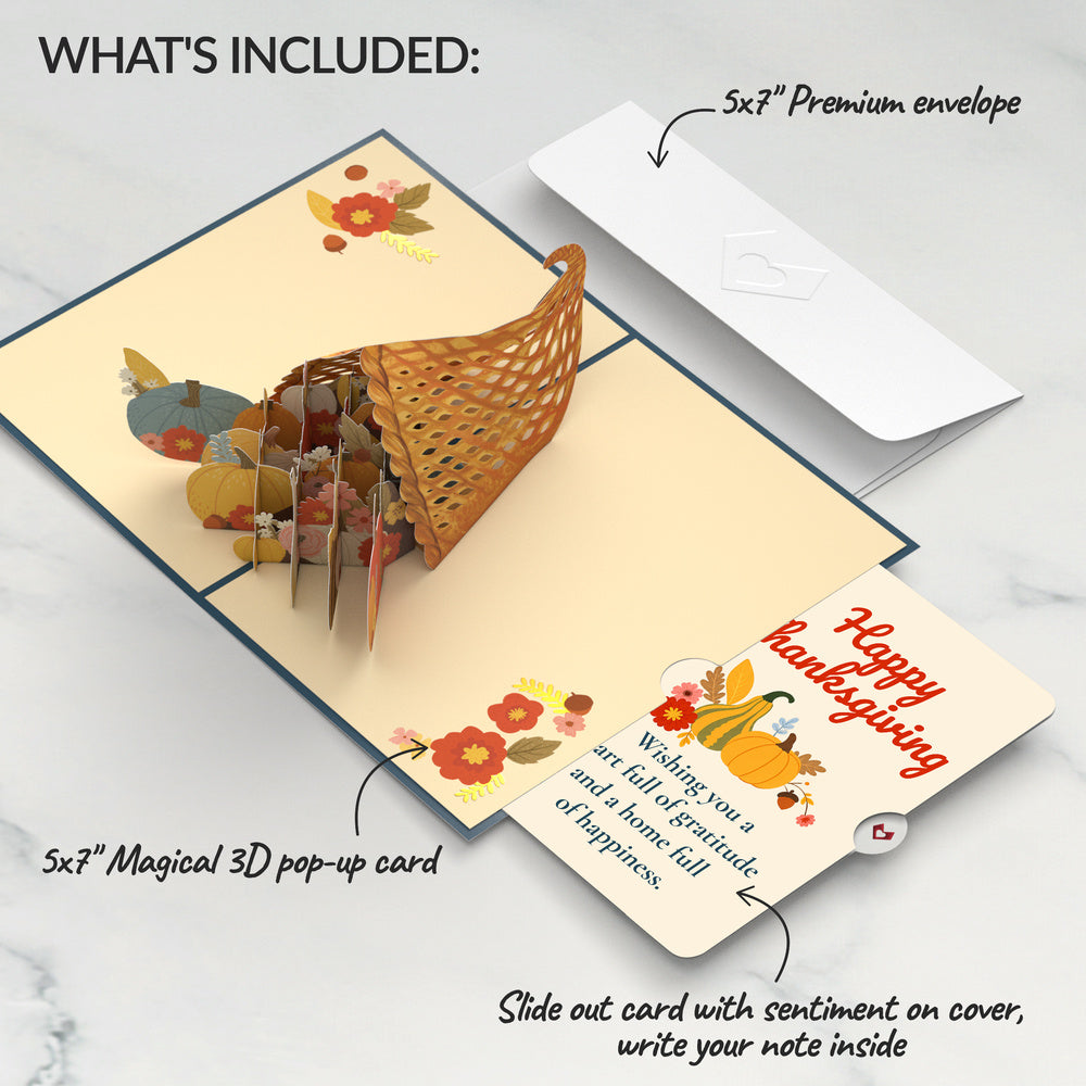 Woodland Harvest Thanksgiving Wishes Pop-Up Card and Home Full of Happiness Sentiment Set