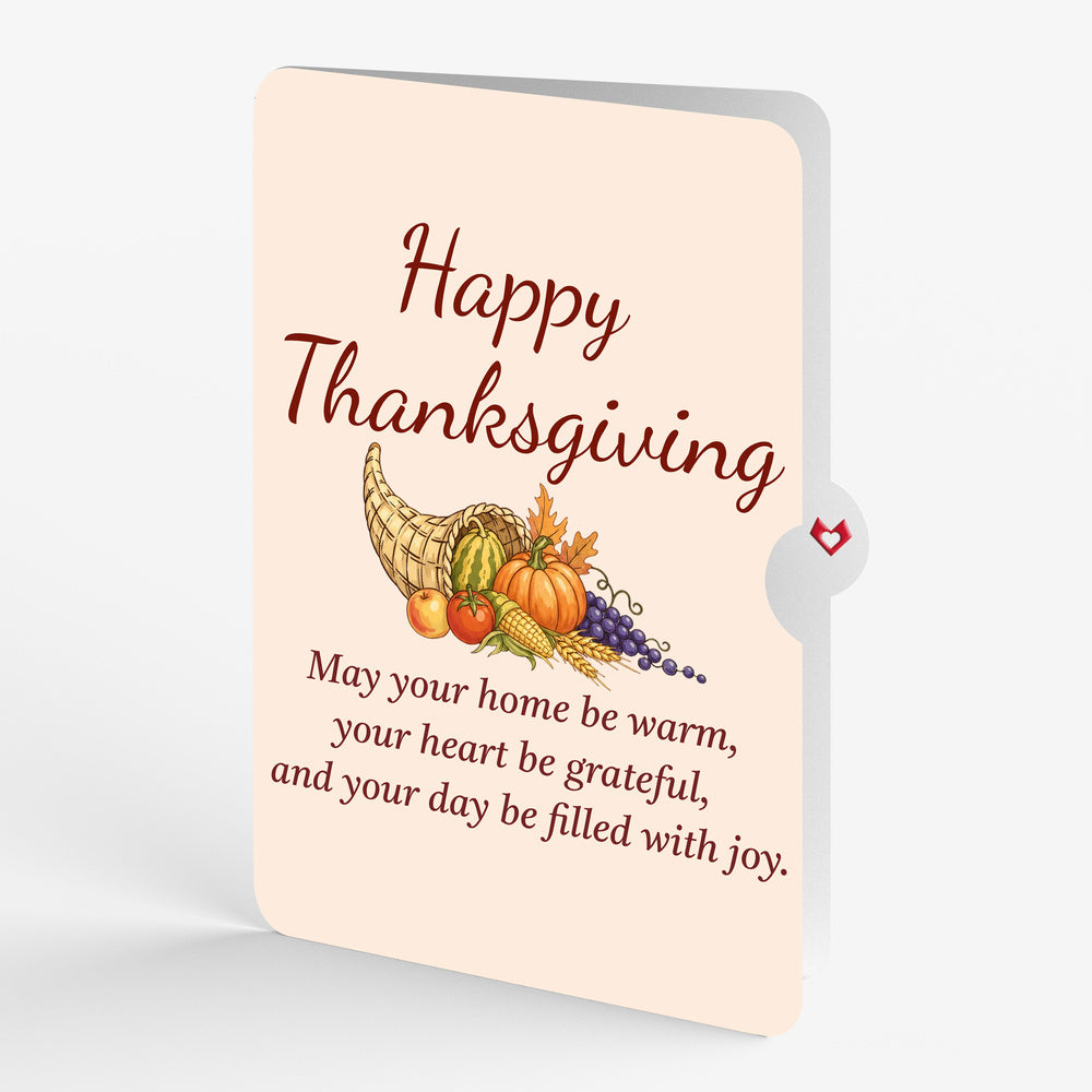 Thanksgiving Cornucopia Pop-Up Card and Warmth and Joy Sentiment Set