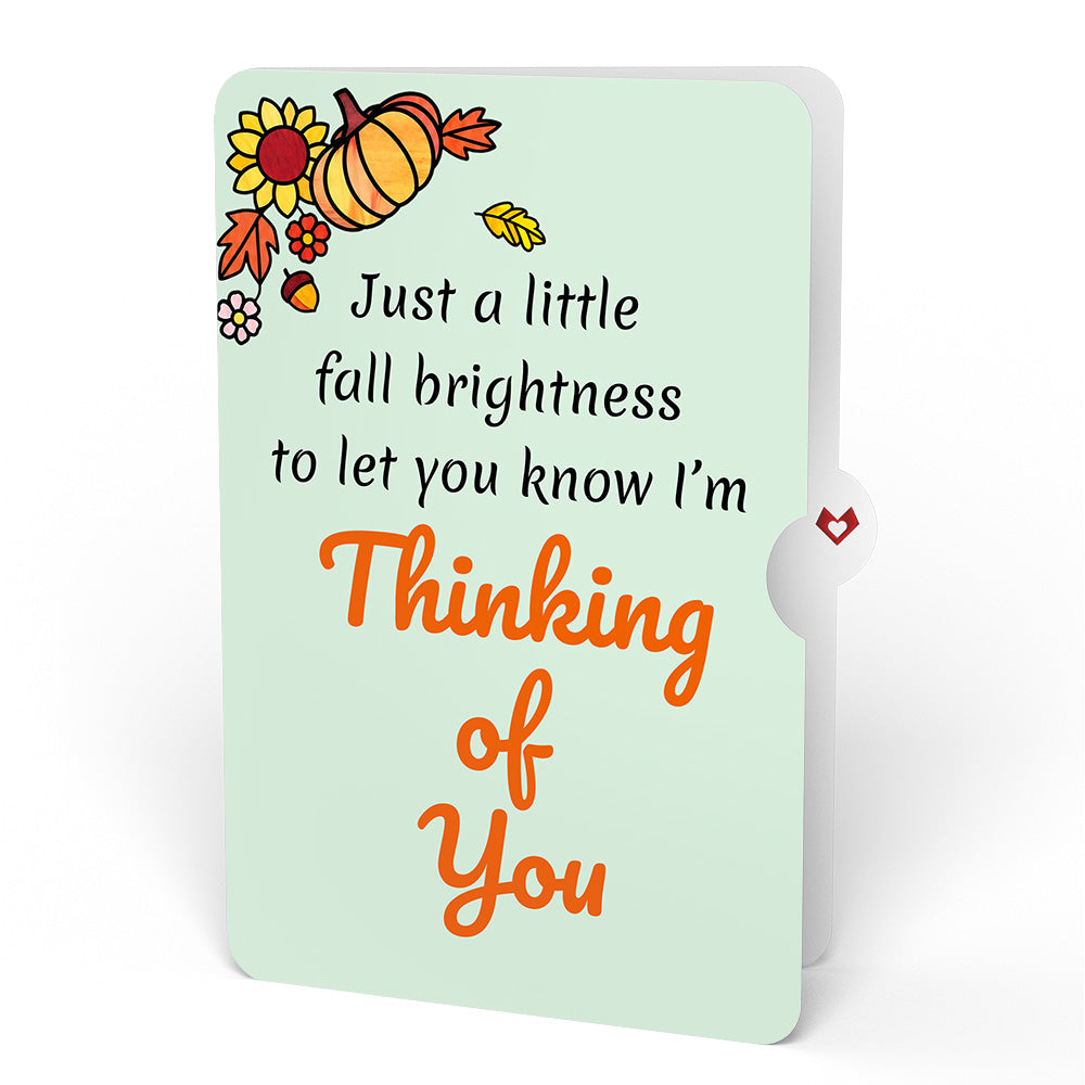 Autumn Glow Thinking of You Suncatcher Card and Fall Brightness Sentiment Set