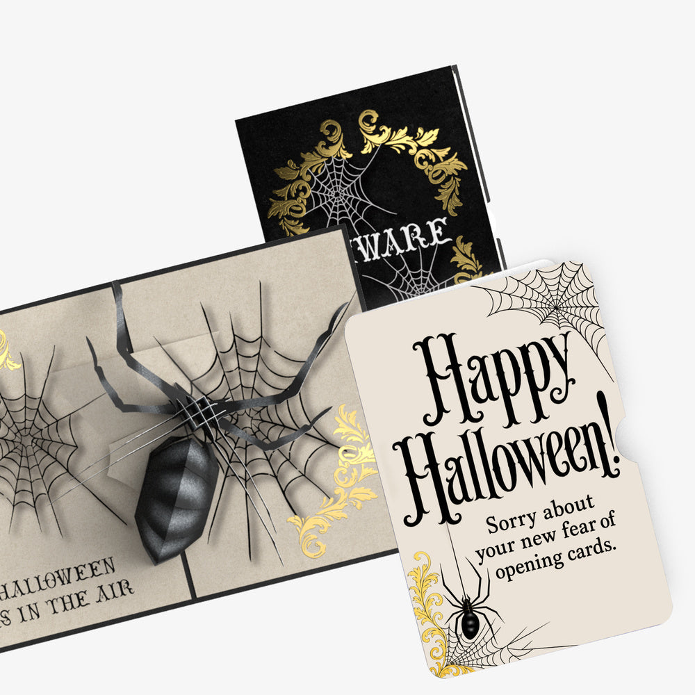 Beware Halloween Spider Pop-Up Card and New Fear Unlocked Sentiment Set