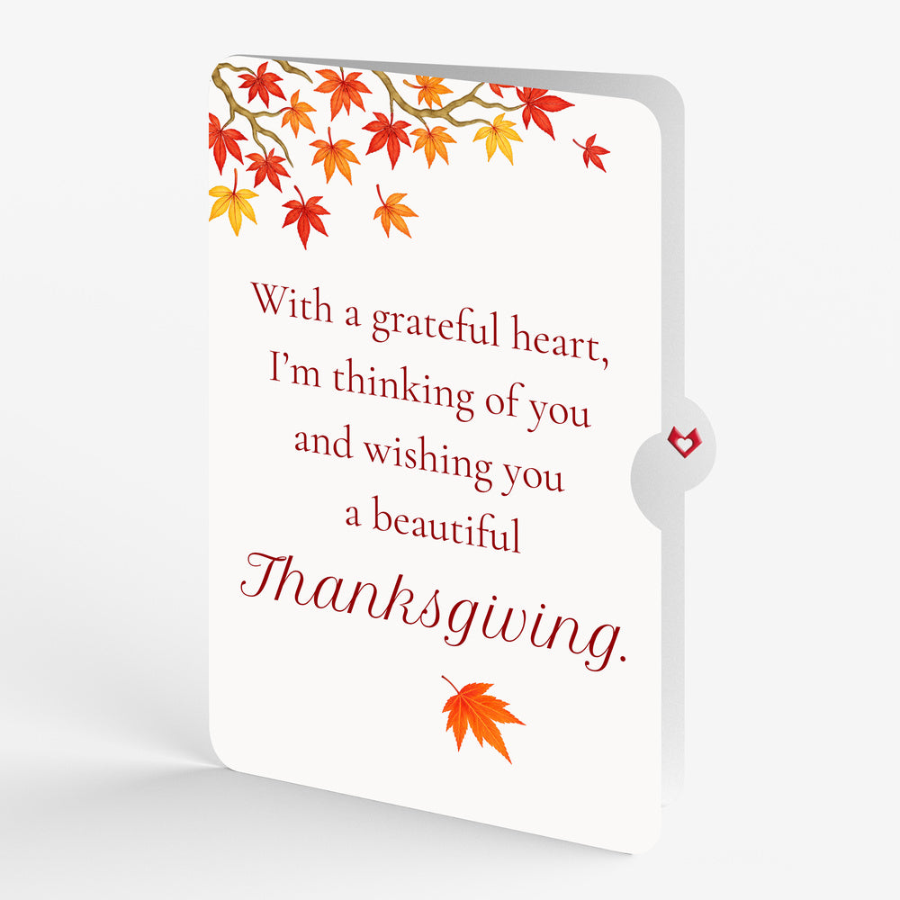 Sugar Maple Tree Thanksgiving Pop-Up Card and Grateful Heart Sentiment Set