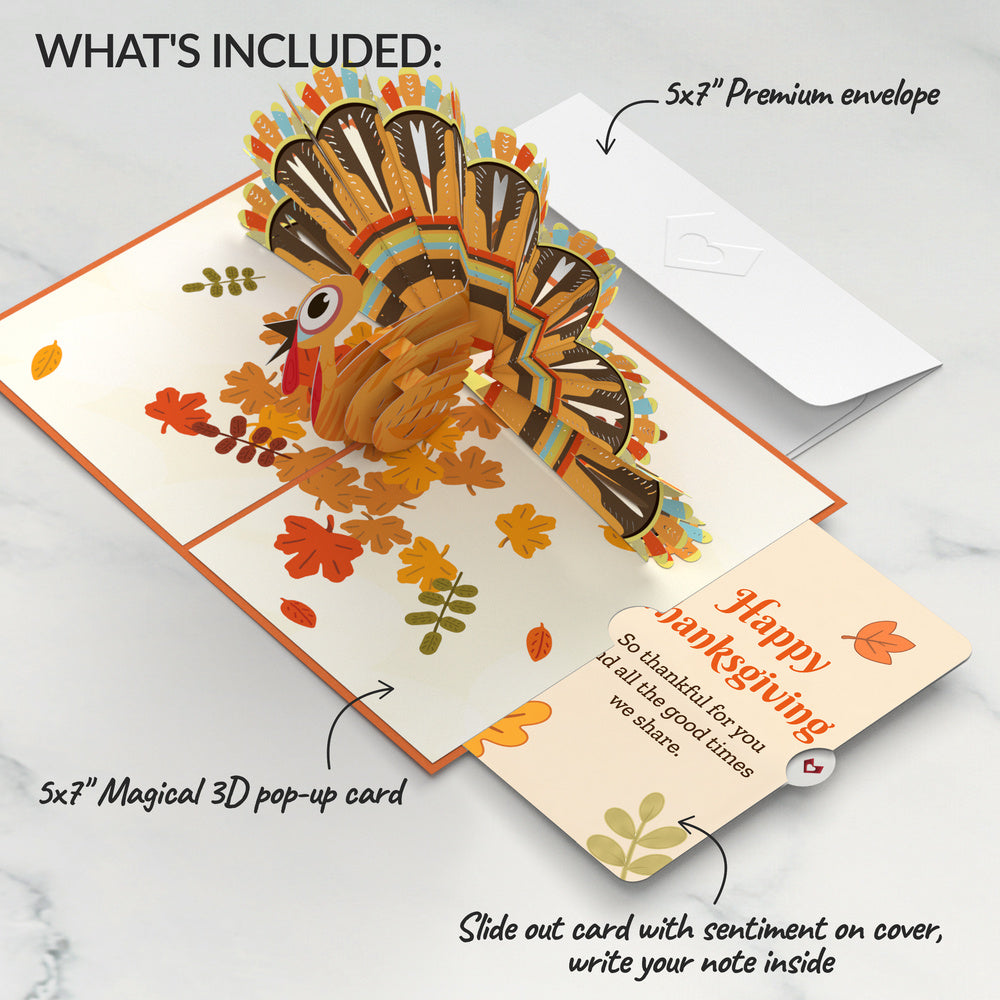 Gobble Till You Wobble Turkey Thanksgiving Pop-Up Card and Good Times Together Sentiment Set