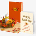 Fall Candle Pop-Up Card and Warmth of Fall Birthday Sentiment Set