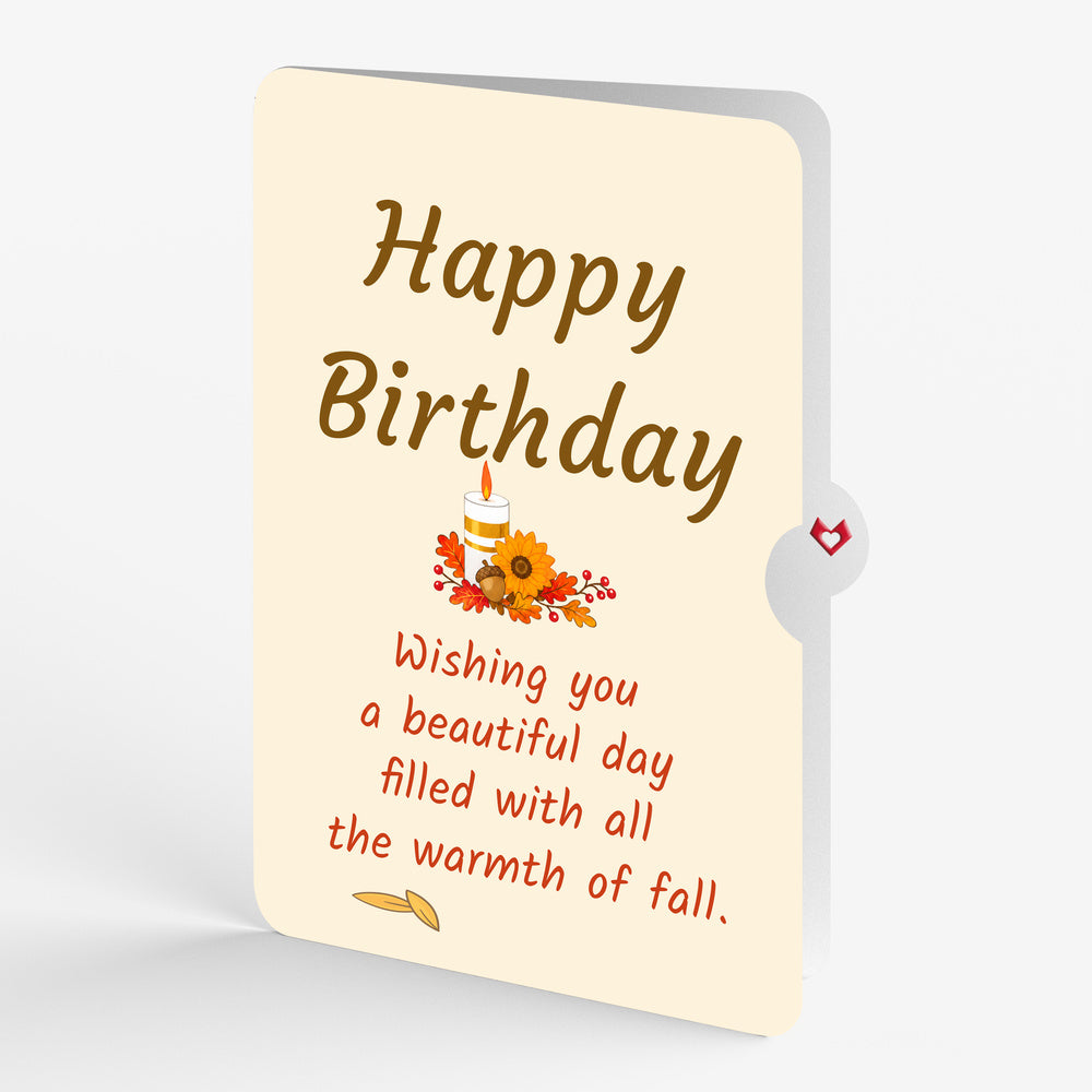 Fall Candle Pop-Up Card and Warmth of Fall Birthday Sentiment Set