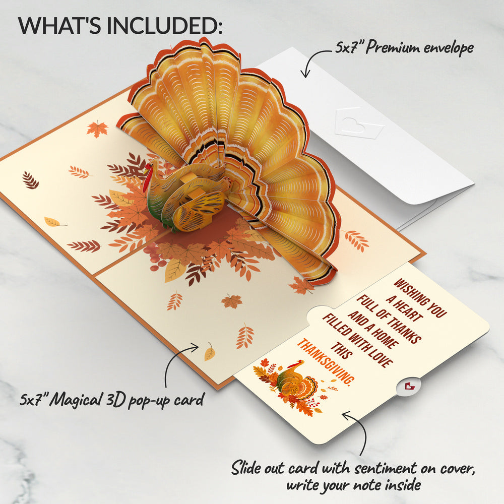 Give Thanks Turkey Pop-Up Card and Home Filled With Love Sentiment Set