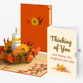 Fall Candle Thinking of You Pop-Up Card and Brighten Your Day Sentiment Set