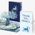 Winter Surreal Deer Thank You Pop-Up Card and Sentiment Set