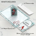 Stained Glass Winter Cardinal Birthday Pop-Up Card and Sentiment Set