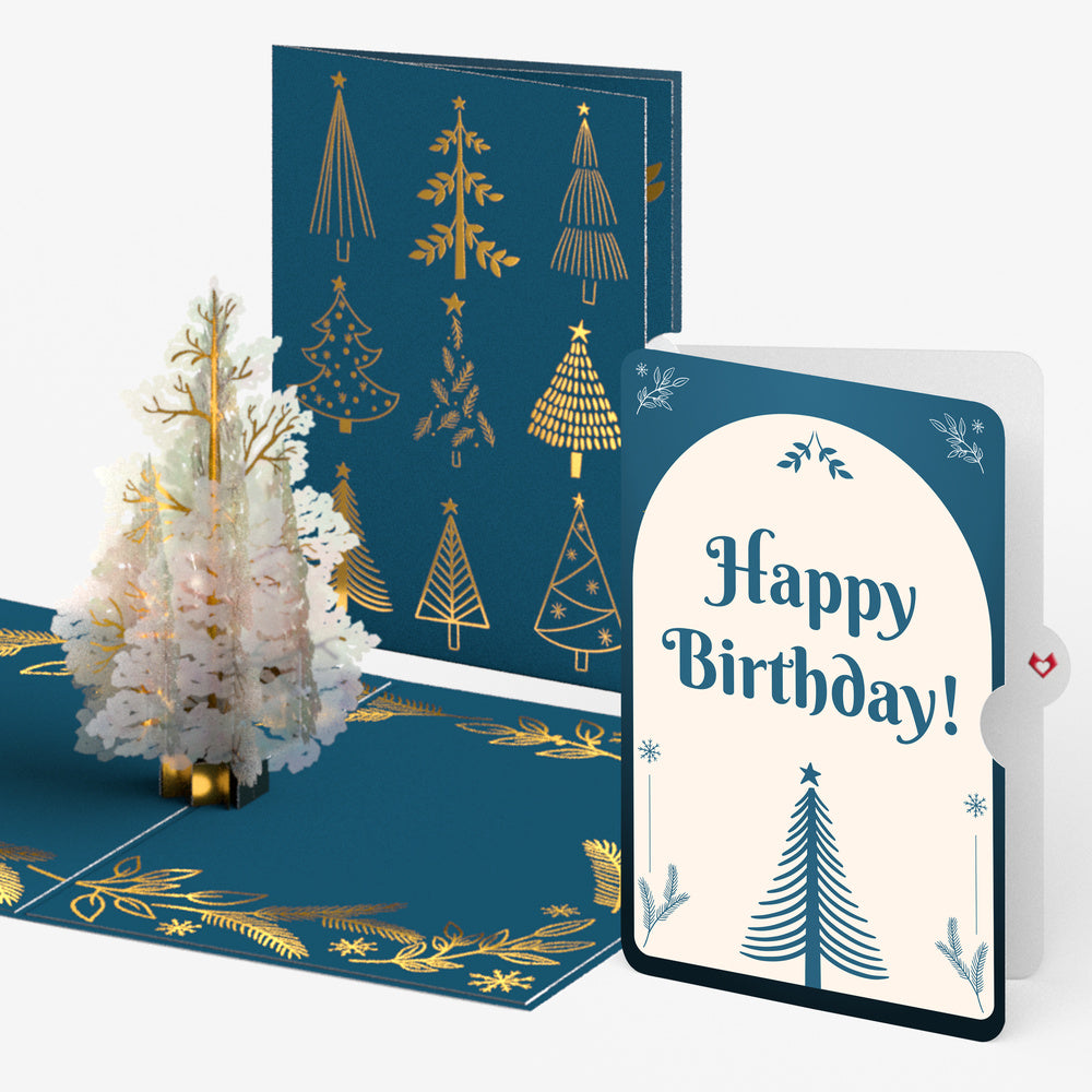 Evergreen Elegance Birthday Pop-Up Card and Sentiment Set