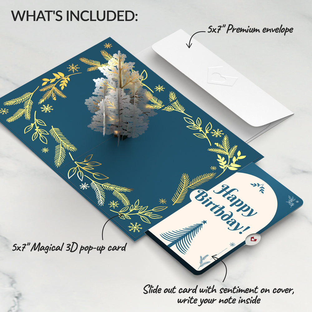 Evergreen Elegance Birthday Pop-Up Card and Sentiment Set