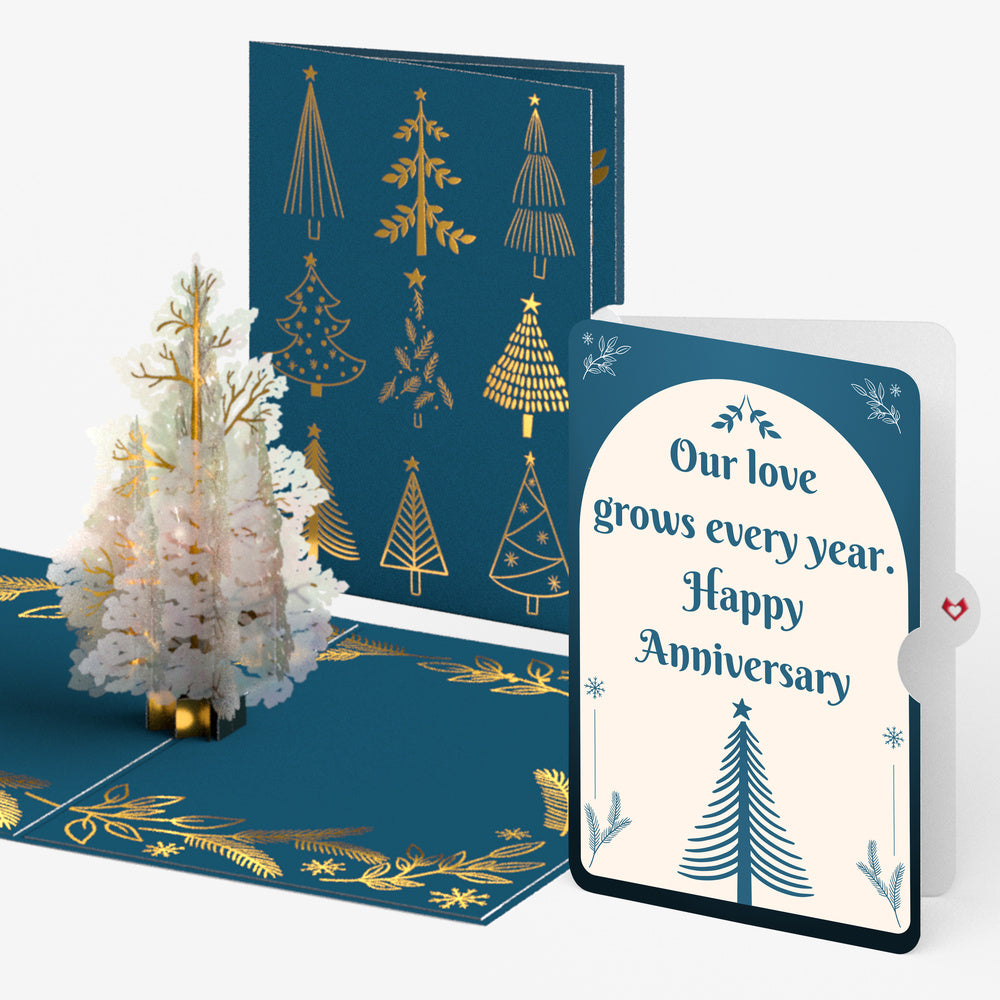 Evergreen Elegance Anniversary Pop-Up Card and Sentiment Set