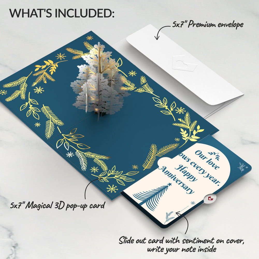 Evergreen Elegance Anniversary Pop-Up Card and Sentiment Set
