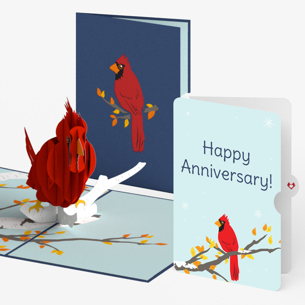 Cardinal Anniversary Pop-Up Card and Sentiment Set
