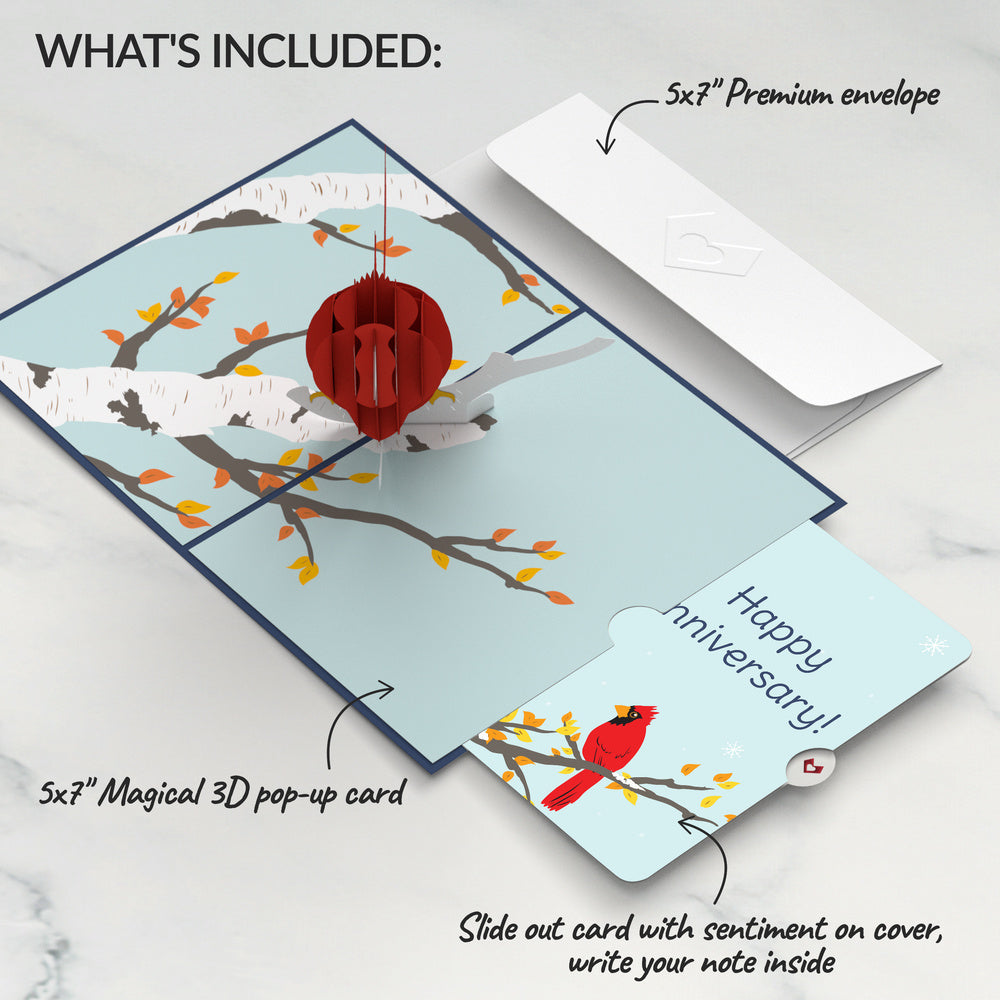 Cardinal Anniversary Pop-Up Card and Sentiment Set