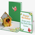 Cardinal Birdhouse Pop-Up Card and Feels Like Home Birthday Sentiment Set