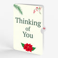 Hummingbirds on Poinsettias Thinking of You Pop-Up Card and Sentiment Set