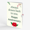 Hummingbirds on Poinsettias Anniversary Pop-Up Card and Drawn Back To You Sentiment Set