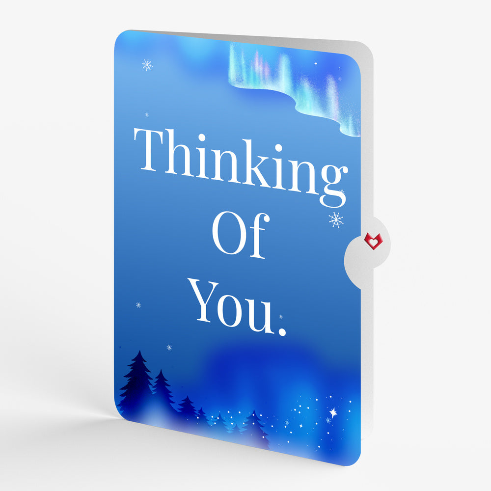 Borealis Winter Night Thinking of You Pop-Up Card and Sentiment Set