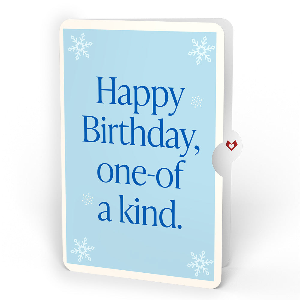 Icy Snowflake Birthday HeartFelt Charm Card™ and Sentiment Set