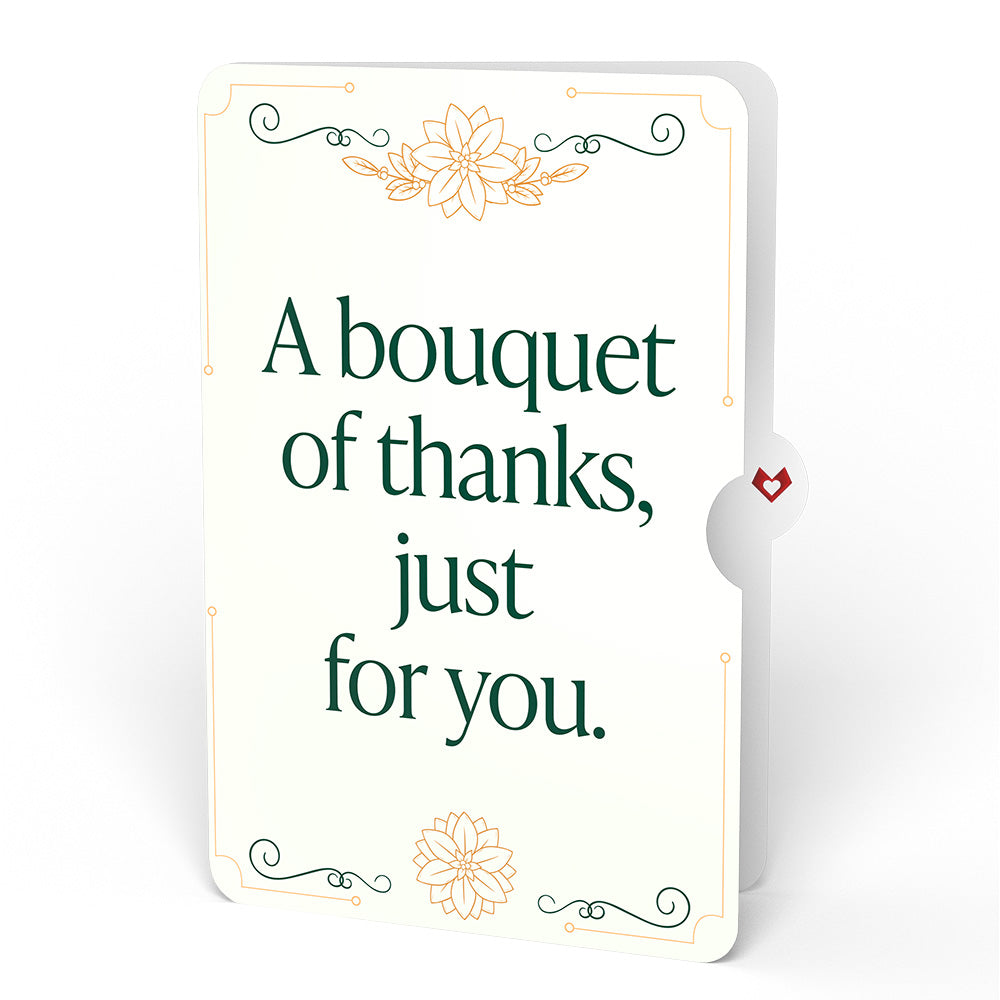 Gilded Gold Poinsettia Thank You Suncatcher Bouquet and Sentiment Set