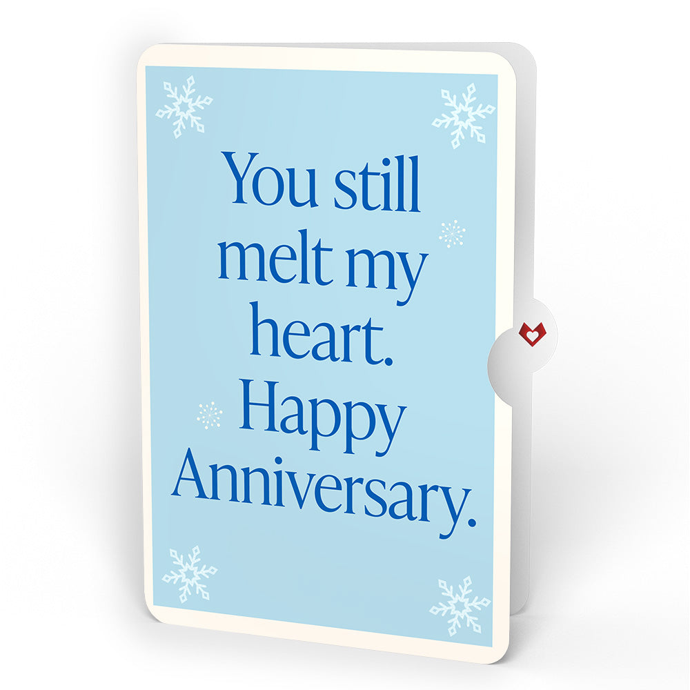 Icy Snowflake HeartFelt Charm Card™ and Melt My Heart Anniversary Sentiment Set