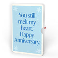 Icy Snowflake HeartFelt Charm Card™ and Melt My Heart Anniversary Sentiment Set