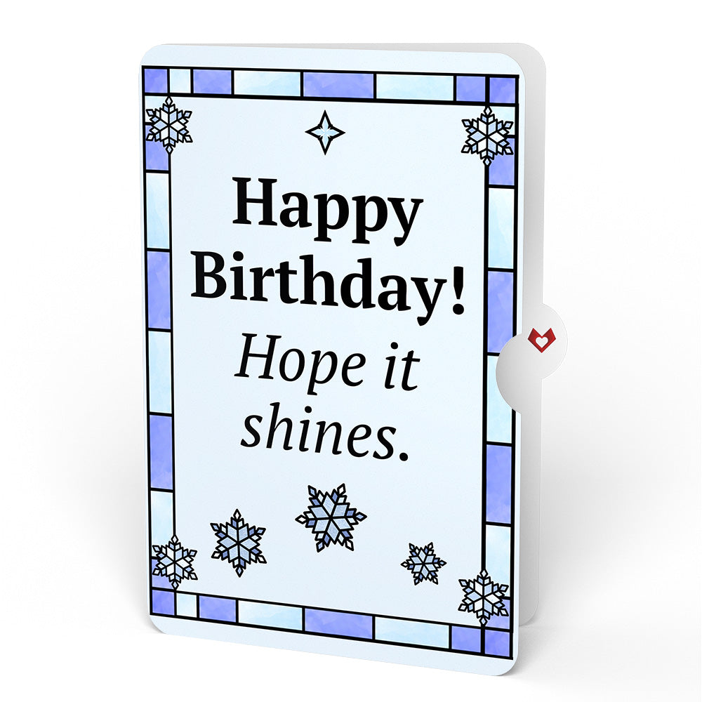 Dazzling Snowflakes Suncatcher Card and Hope It Shines Birthday Sentiment Set