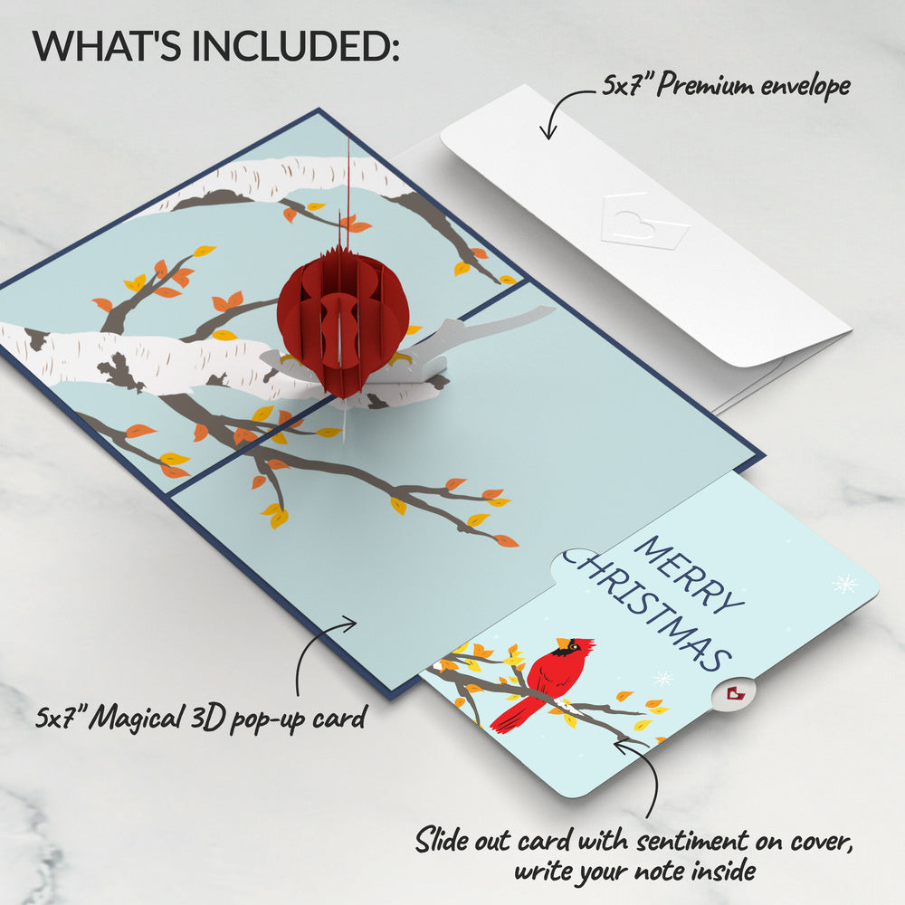 Cardinal Christmas Pop-Up Card and Sentiment Set