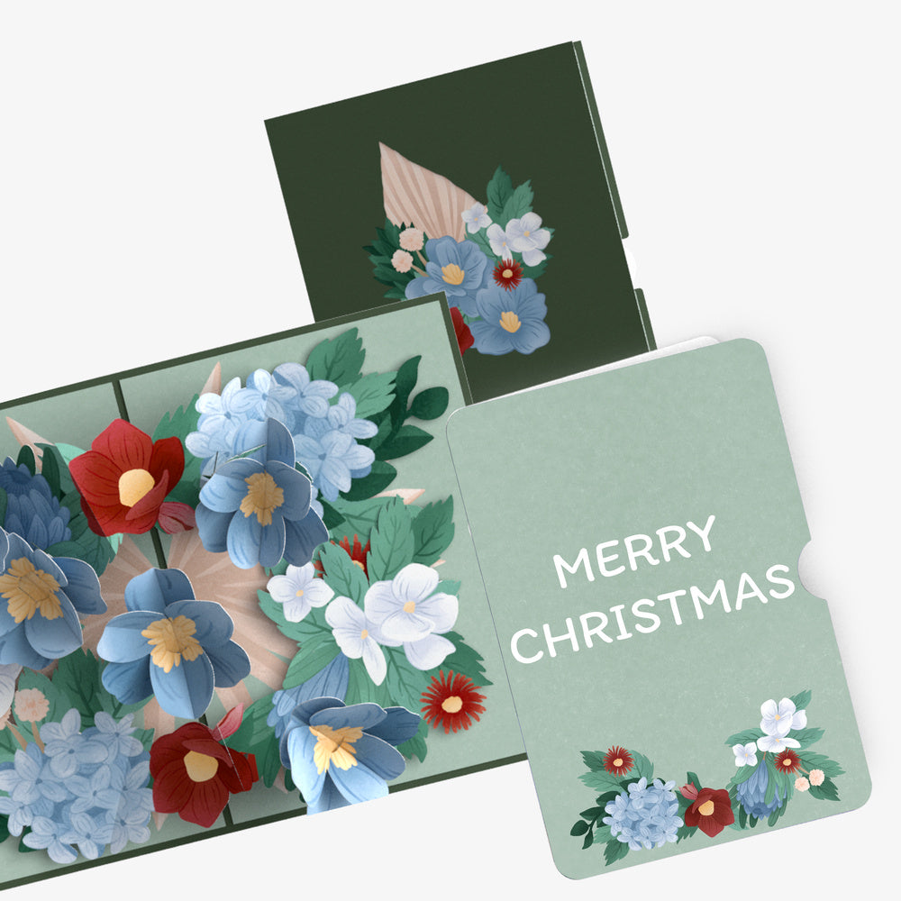 Winter Frosted Botanicals Christmas Pop-Up Card and Sentiment Set