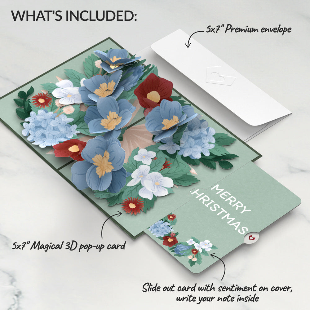 Winter Frosted Botanicals Christmas Pop-Up Card and Sentiment Set