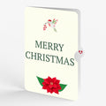 Hummingbirds on Poinsettias Christmas Pop-Up Card and Sentiment Set