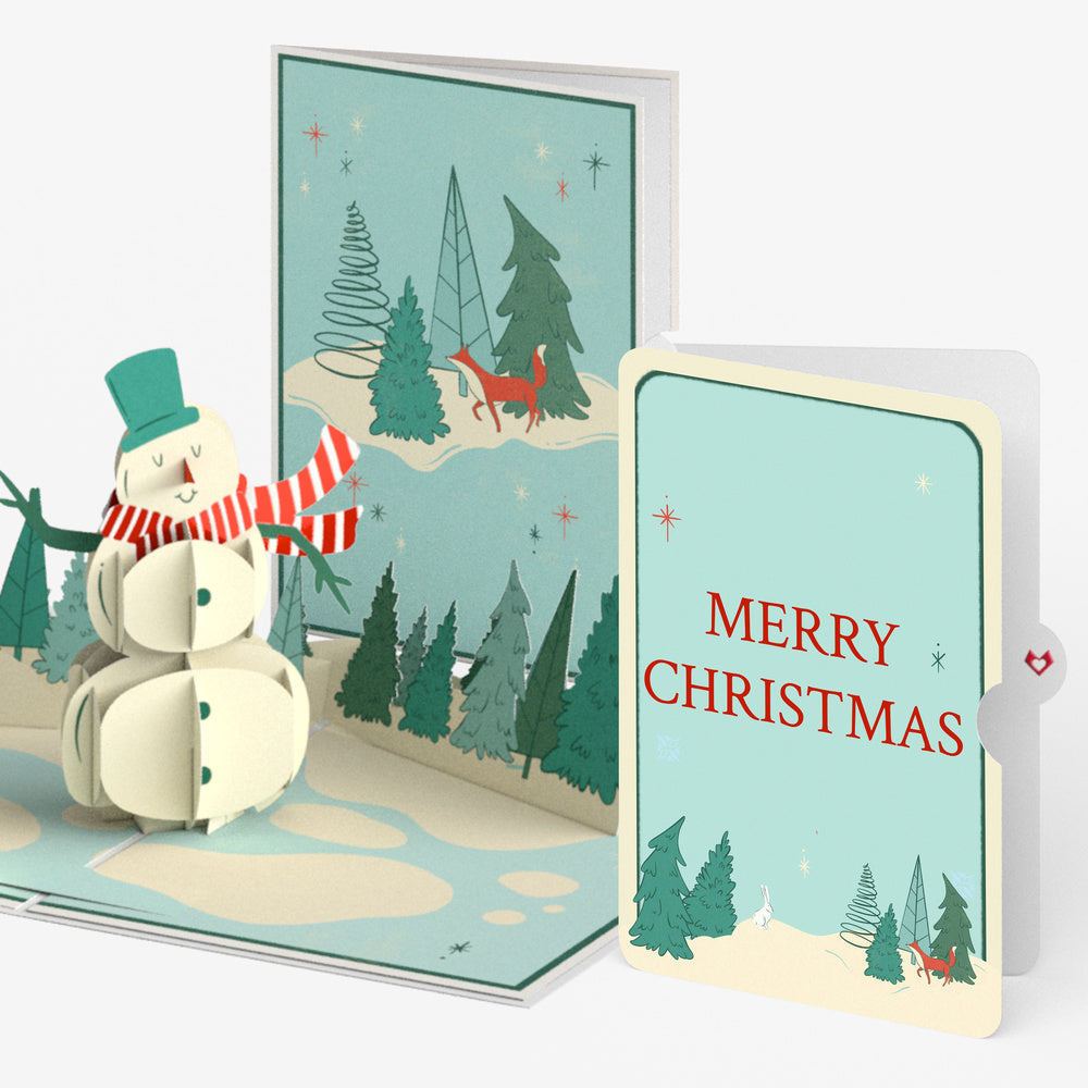 Winter Snowman Christmas Pop-Up Card and Sentiment Set