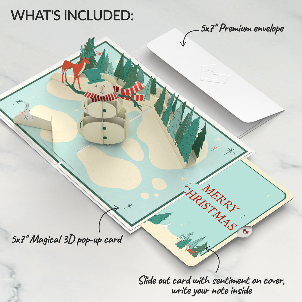 Winter Snowman Christmas Pop-Up Card and Sentiment Set